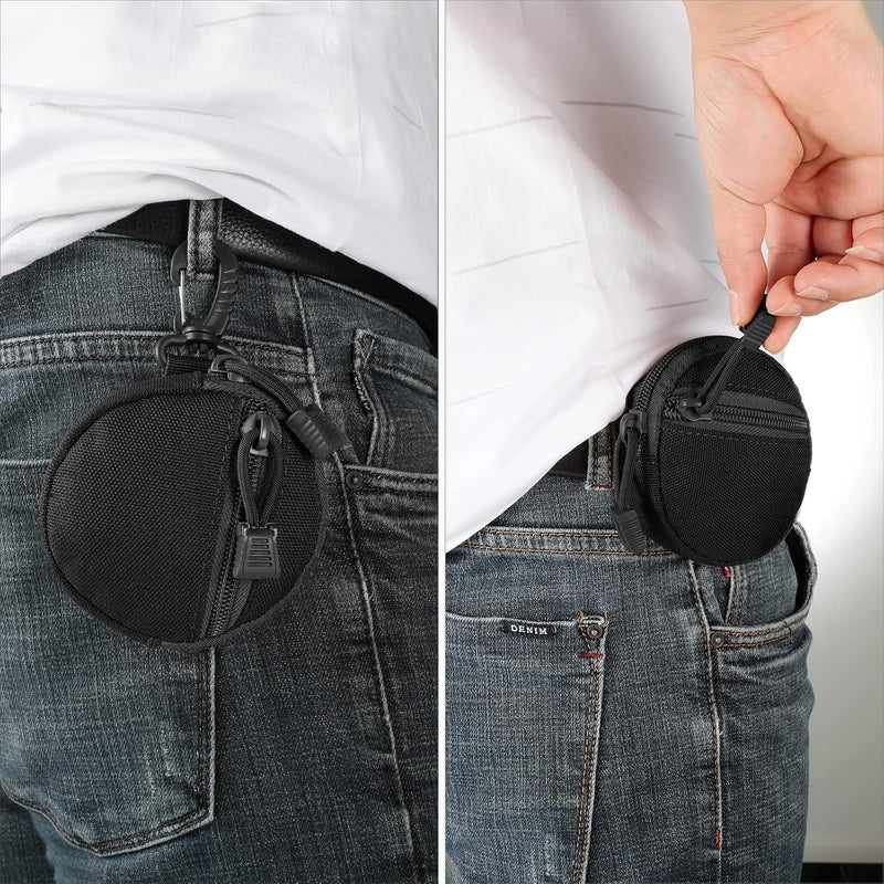 FRTKK 2 Pack Tactical Compact EDC Pouches Military Molle Utility Pouch Accessories Organizer Pouch Coin Purse Keychain Pocket Credit Card Holder Waist Pack - Image 5